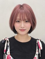 エニル 越谷店(enil)&nbsp;＊ペールピンク×エンドカラー[ダブルカラー/似合わせカット]