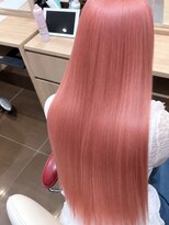 アース 会津若松店(HAIR&MAKE EARTH)&nbsp;ピンクベージュの艶髪ロングストレート