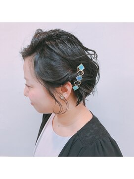 ミクマル(micmal) 大人耳掛けが爽やか☆20代30代パーティお任せアレンジボブ