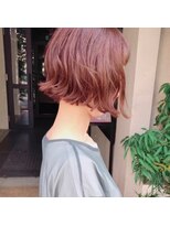 シャロン(SHARON)&nbsp;【SHARON原宿】大人可愛いピンクブラウン 前下がり外ハネボブ