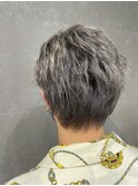 アッシュシルバー/ハイトーンカラー/ブリーチ/ヘアカット