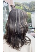 #ハイライト #ケアブリーチ #コントラストカラー #グレージュ
