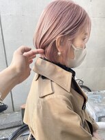 エミス バイ メルト 吉祥寺(emis by melt)&nbsp;【堀惠洋平】ピンクベージュ　ボブ　ブリーチカラー　ハイトーン