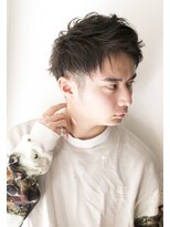 『力石サトシ』波巻き束感ショートツーブロックマッシュ