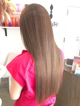 サンタフェ 岐阜島店(Santa'Fe) 30代40代50代/白髪ぼかし/脱白髪染め/ロング/キャメル