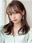 大人っぽ小顔可愛いこなれミディ/チョコラアッシュ新宿