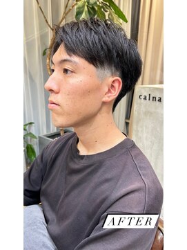 カルナ バイ エルモ(calna by ELMO) スーツ短髪ツーブロック束感モテる黒髪シークレットパーマ流行