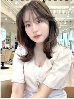 大人かわいいひし形ミディアムレイヤーｘココアブラウン