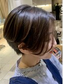 前髪長めショートボブ