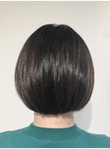艶髪ベージュボブ/髪質改善/透明感カラー/小顔カット/30代/40代