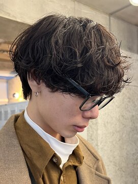 バイフィフス 原宿/表参道(by fifth) メンズナチュラルマッシュシャドウパーマ無造作センターパート
