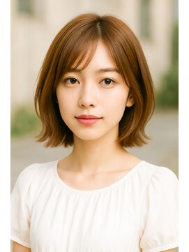 ラレイ ハラジュク(Lalei harajuku) 原宿レイヤーボブくびれボブ透明感カラーナチュラルベージュ前髪