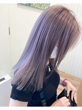 モリオフロムロンドン 大宮店(morio from London) 【坪井】ケアブリーチ ×ミルクティーグレージュ