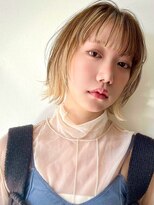 アカラ(acala)&nbsp;ブロンドベージュアンブレラカラー【イルミナ/髪質改善/ボブ】