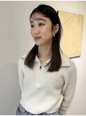 切りっぱなしミディアム　うぶバング