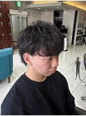 ショートウルフルーズパーマメンズカット