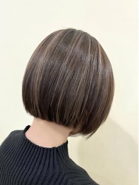 ネオリーブウリ 二子玉川店(Neolive uri) ホワイトグレージュミニウルフデジタルパーマチェリーブラウン