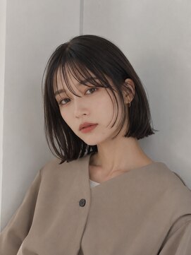 ワゴンバイアフロート(Wagon by afloat) ヘイリーボブ20代30代韓国風ボブ×大人切りっぱなしボブ前髪あり