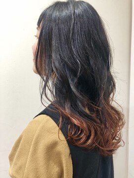 ベルクープス 天王寺店(Belle Coupes) 【ベルクープス天王寺】三島直子オレンジグラデーションカラー