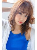 ネオウルフ#ココアブラウン大人かわいいフリンジウェーブ
