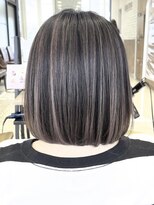 クアトログランシュ ひたちなか店(QUATRO×GranCieux)&nbsp;バレイヤージュオンカラー×ミルクティーベージュ