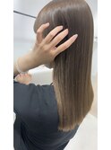 インナーカラーラベンダーベージュハイライト　用賀