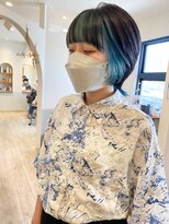 メルト 吉祥寺(melt)&nbsp;【宮本大輔】インナーカラーターコイズブルーウルフ大人可愛い