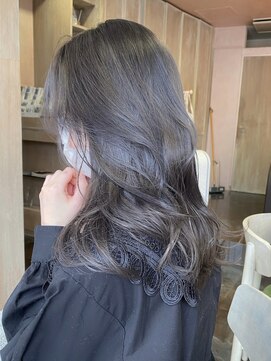 エン 仙台(en) 1回ブリーチ/プラチナグレージュカラー