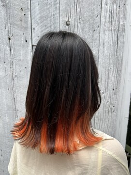 アン(Hair make un) インナーオレンジ