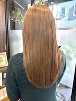 リノナ(Linona)&nbsp;ロングショートワンカールパーマカーキグレージュ前髪錦糸町