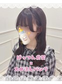 ぱっつん前髪×太め流しバング＊まゆ