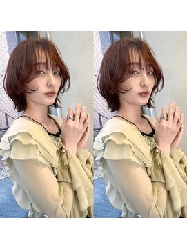 ロンドプロフィール 浦和(Lond profil) 顔まわりレイヤー外ハネ韓国風ヘア髪質改善浦和ボブ