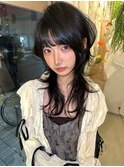 ハッシュカットアイドルウルフカットロングウルフ黒髪ロング姫
