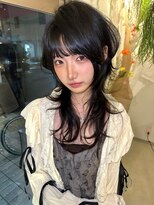 アリー(ally) ハッシュカットアイドルウルフカットロングウルフ黒髪ロング姫