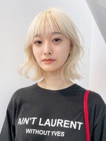 アルバム 渋谷パルコ(ALBUM)&nbsp;ボブミディアムショートおくれ毛前髪カット_F20364