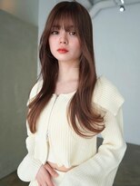 アンジェリカ 岡山店(ANGELICA) ANGELICA ショコラベージュ くびれヘア ぱっつん前髪