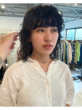 セーヌパス(CEINE PATH) 黒髪パーマ/フルバング/前髪パーマ/モード