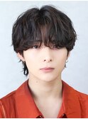 メンズカットメンズヘアシースルーマッシュダウンパーマ