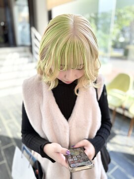 if ハイトーン/デザインカラー/ネオングリーン