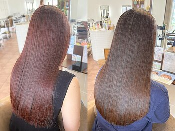 オブジェ ナチュレ(OBJE’T nature)の写真/【髪質改善×ストレート】手強いクセ・広がりをリセット。360度どこから見ても美しい、圧倒的な艶と輝き