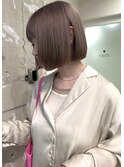 福岡天神大名今泉 ボブ ベージュ ブリーチカラー 顔周りカット