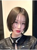 顔周りレイヤーカットくびれヘアミルクティーベージュカラー韓国