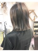 【Marl】フォギーベージュの切りっぱなしボブ♪