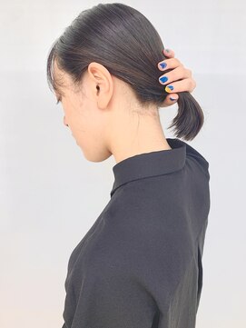 クオリス 上板橋店(QUALIS) ナチュラルストレート☆前下がりボブ/ナチュラルボブ/艶感