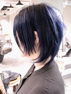 ロリム(RorriM) ウルフカット ダークサファイア ダブルカラー