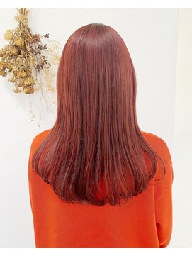 ナダ プライベートヘアサロン(NADA private hair salon) ブリーチなしカラー　カシスピンク　ピンクブラウン