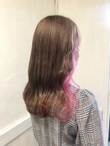 アネラ(Anela)&nbsp;ミルクティーベージュ　ピンクイヤリングカラー(平井】