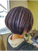 丸みキープショートボブスタイル