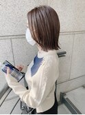 切りっぱグレージュカラー