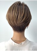 30代40代大人女性/前髪なしショートボブ/ショートヘア/髪質改善